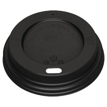 Picture of Fiesta Recyclable Coffee Cup Lids Black 225ml / 8oz (Pack of 1000)