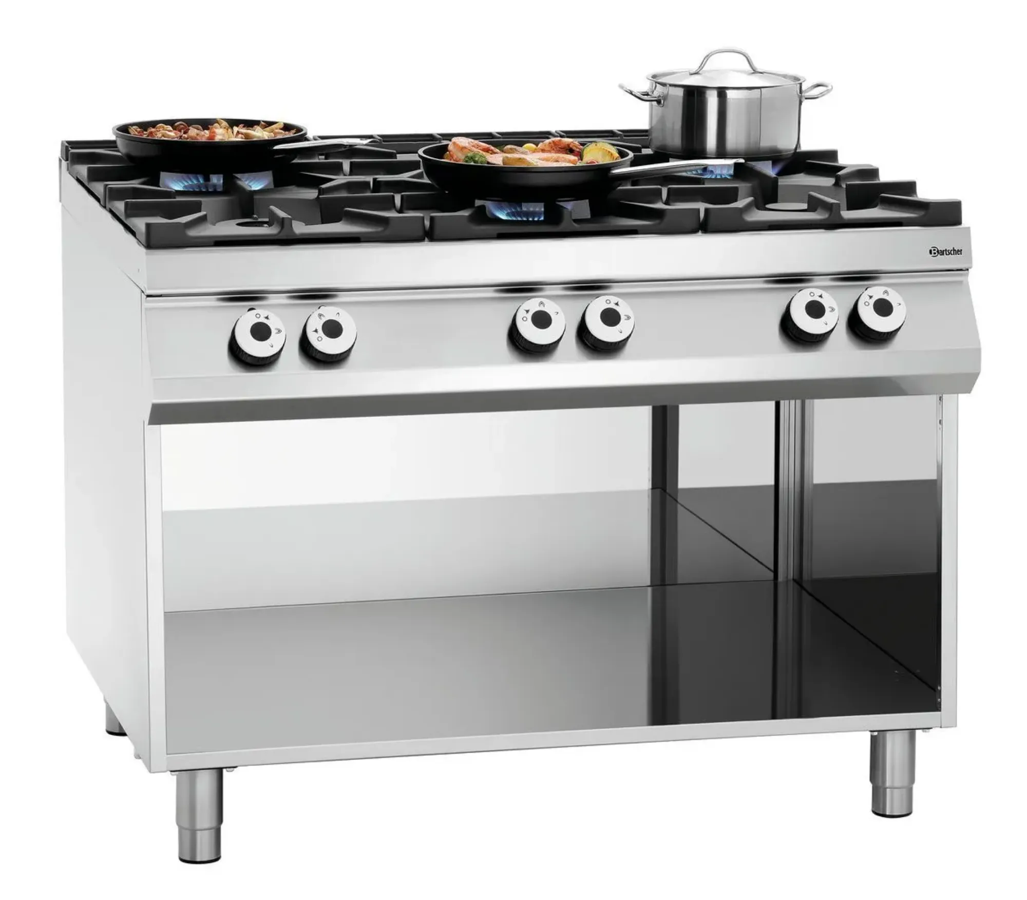 Picture of Bartscher Gas stove, 6 burners, OBU Freestanding