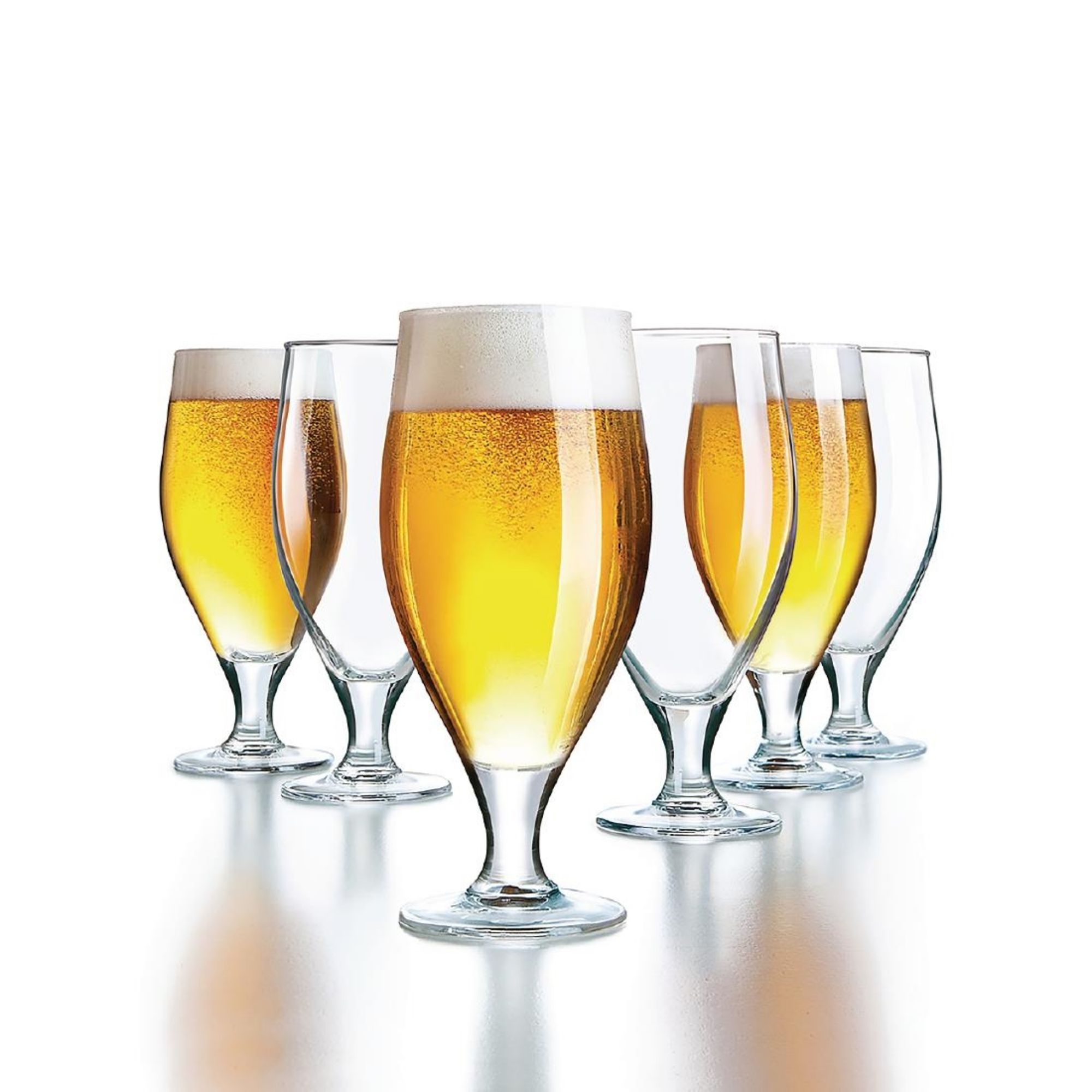 Picture of Arcoroc Cervoise Nucleated Stemmed Beer Glasses 320ml CE Marked at 284ml