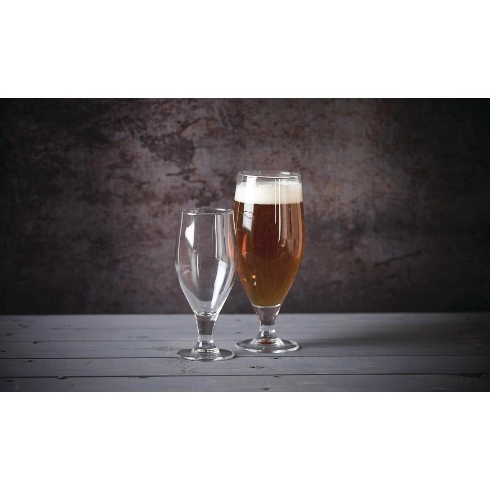 Picture of Arcoroc Cervoise Nucleated Stemmed Beer Glasses 320ml CE Marked at 284ml