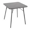 Picture of Bolero Square Slatted Steel Table Grey 700mm - CS730