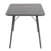 Picture of Bolero Square Slatted Steel Table Grey 700mm - CS730