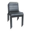 Picture of Bolero Slatted Steel Side Chairs Grey (Pack of 4) - CS727