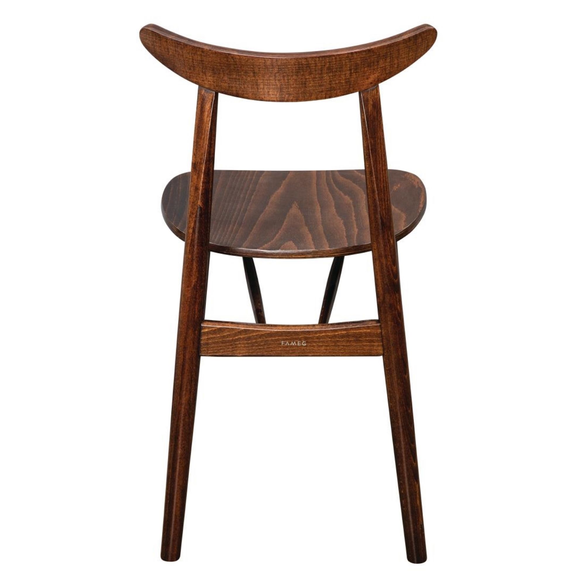 Picture of Fameg Walnut Cowhorn Side Chair (Pack of 2)