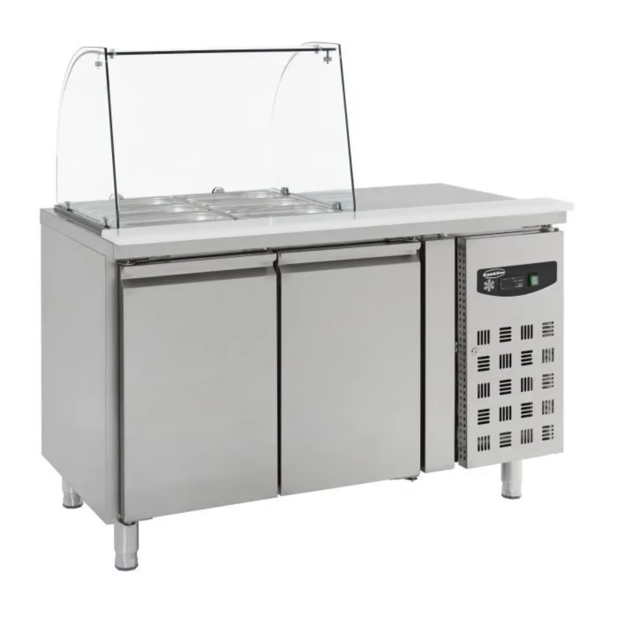 Picture of CombiSteel Counter 2 Doors Fridge with Glass Cover - 7950.0410