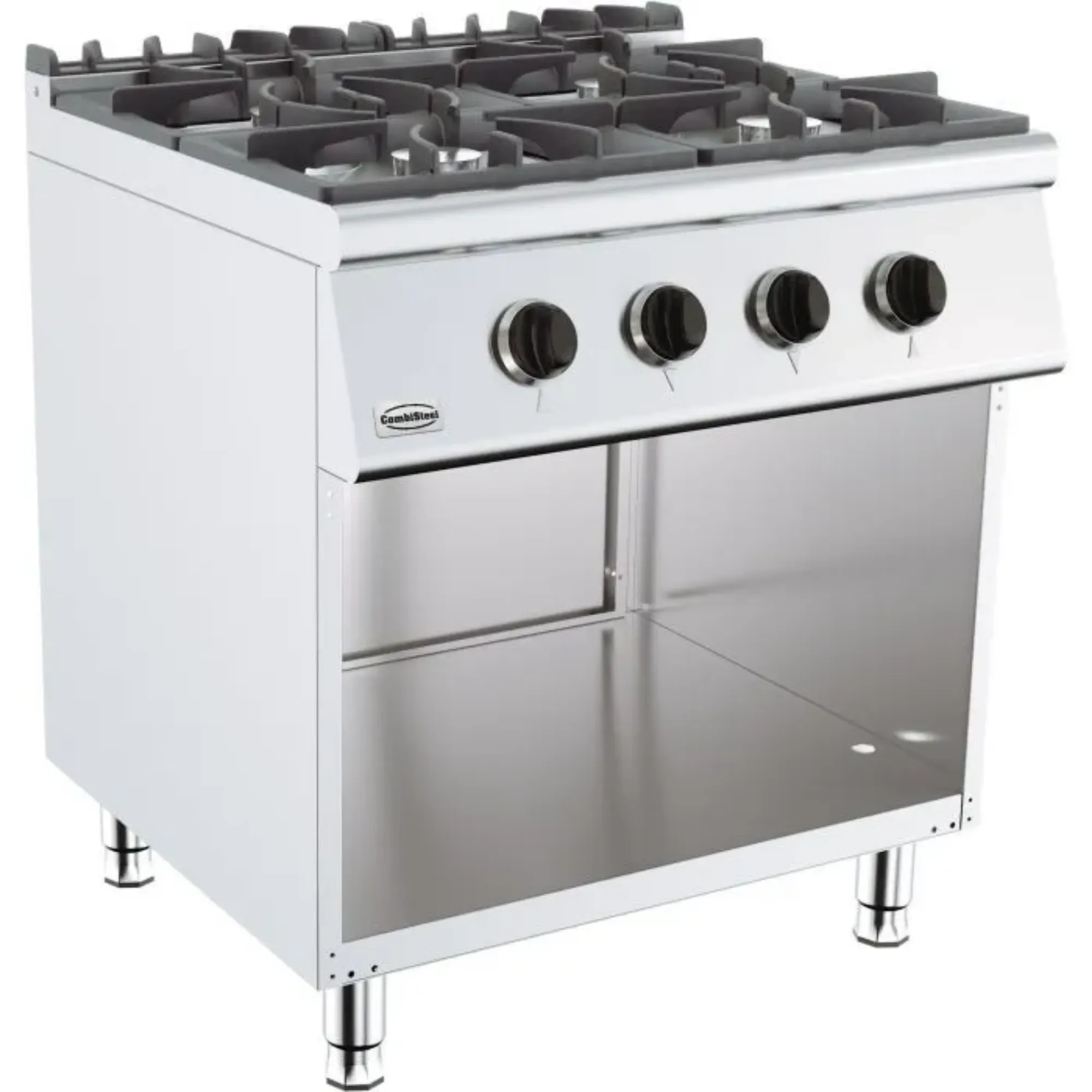 Picture of CombiSteel Base 700 Gas RANGE Boiling Hobs 4 Burner With Mobile Stand - 7178.0405