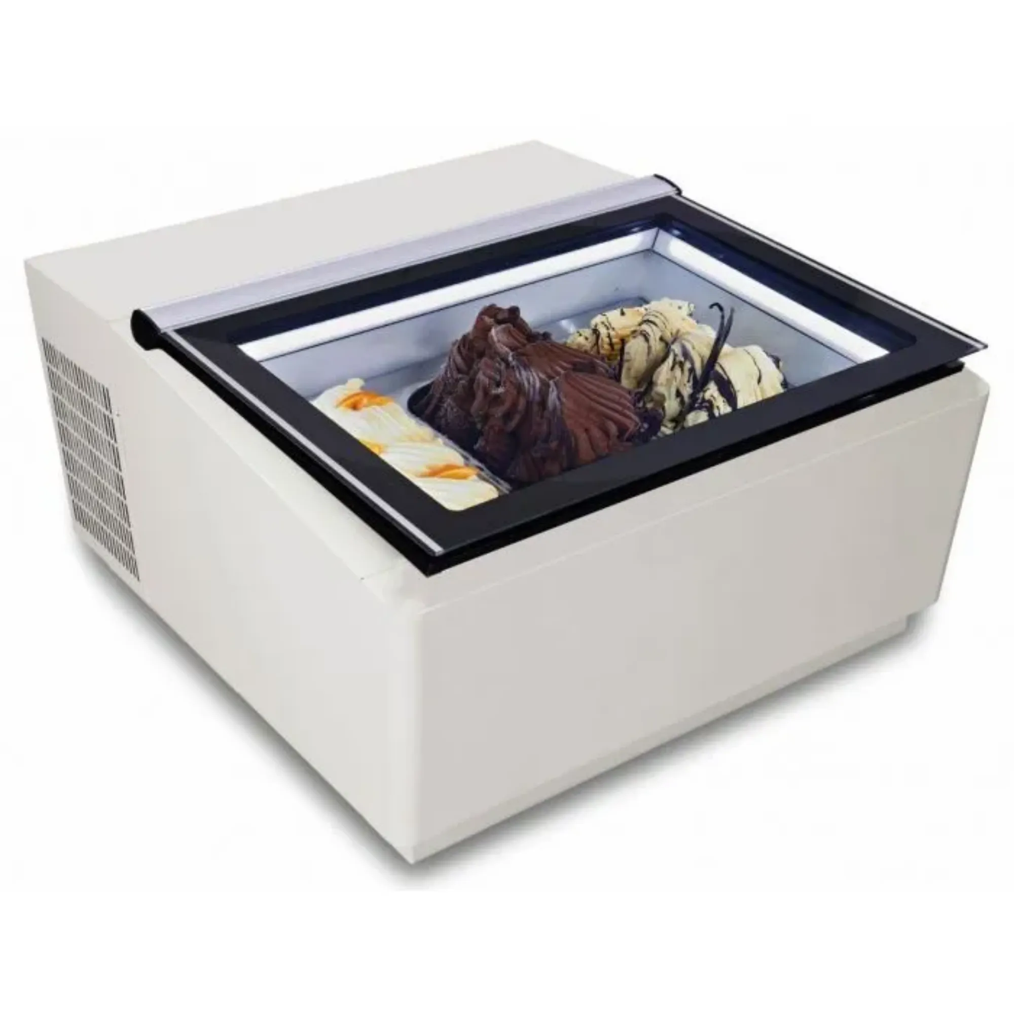Picture of CombiSteel Customer Side Open Ice Cream Display CounterTop White - 7292.0015