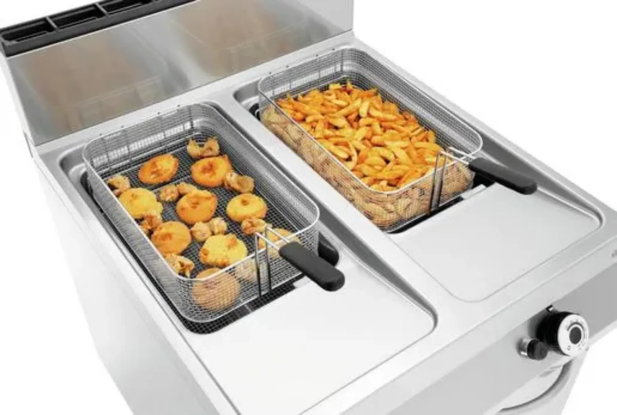 Picture of Bartscher Gas standing deep fat fryer, 2 basins