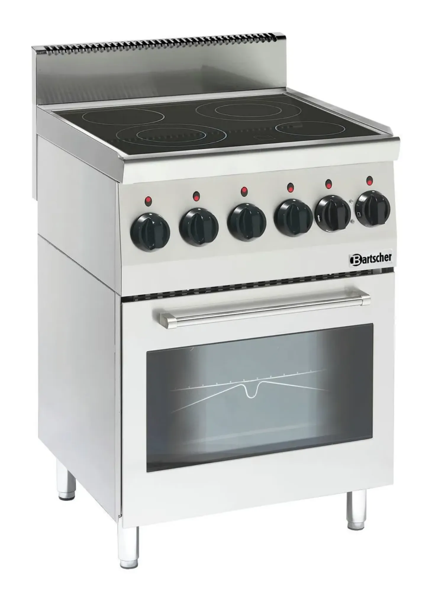 Picture of Bartscher Cerane stove 600, W600, 4HTzon. elO Freestanding - 132870