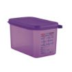 Picture of Araven Allergen Polypropylene 1/4 Gastronorm Food Storage Container Purple 4.3L - CM787