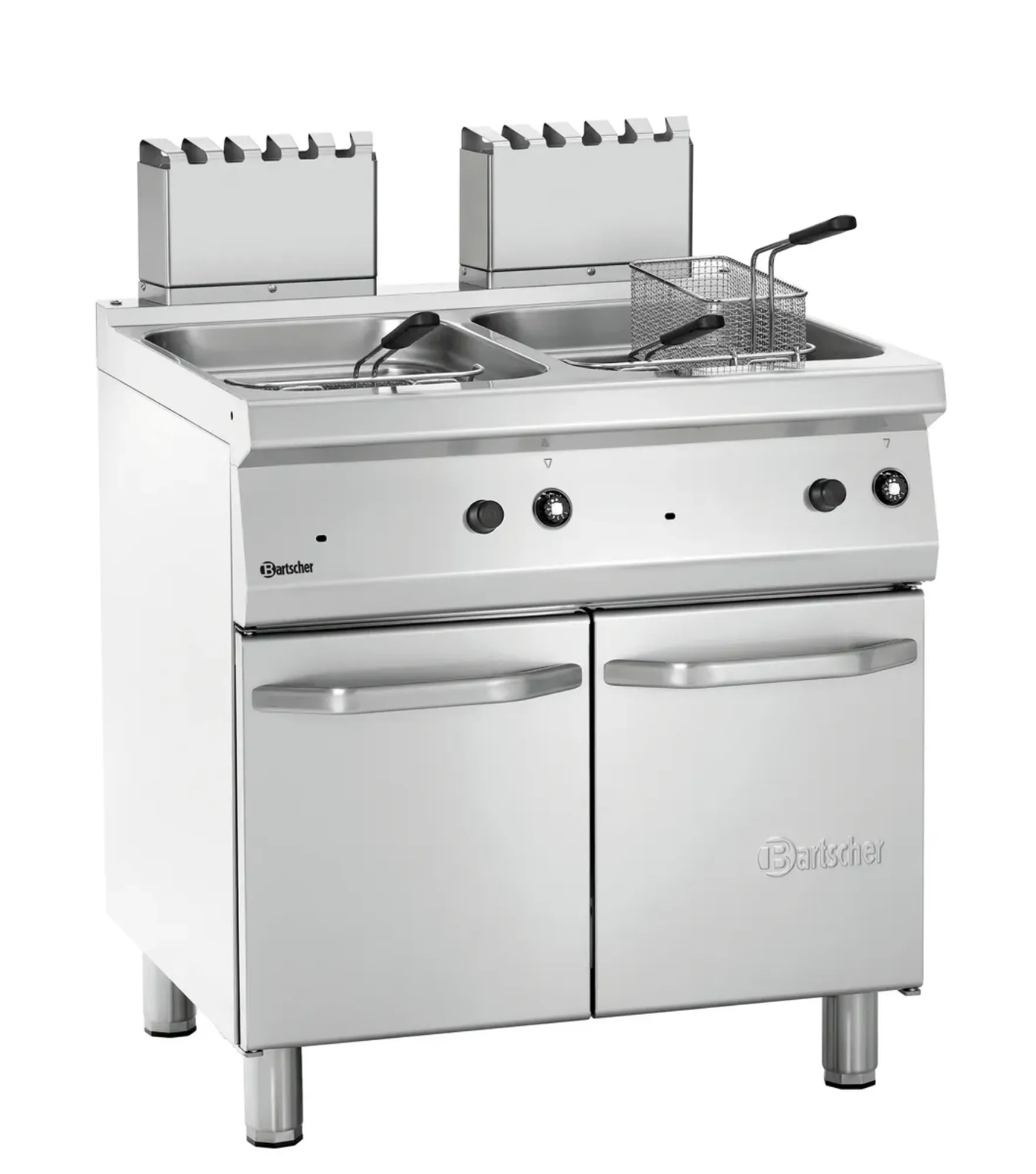 Picture of Bartscher Deep fat fryer gas, 700 W800, 2x23L Freestanding - 2859271