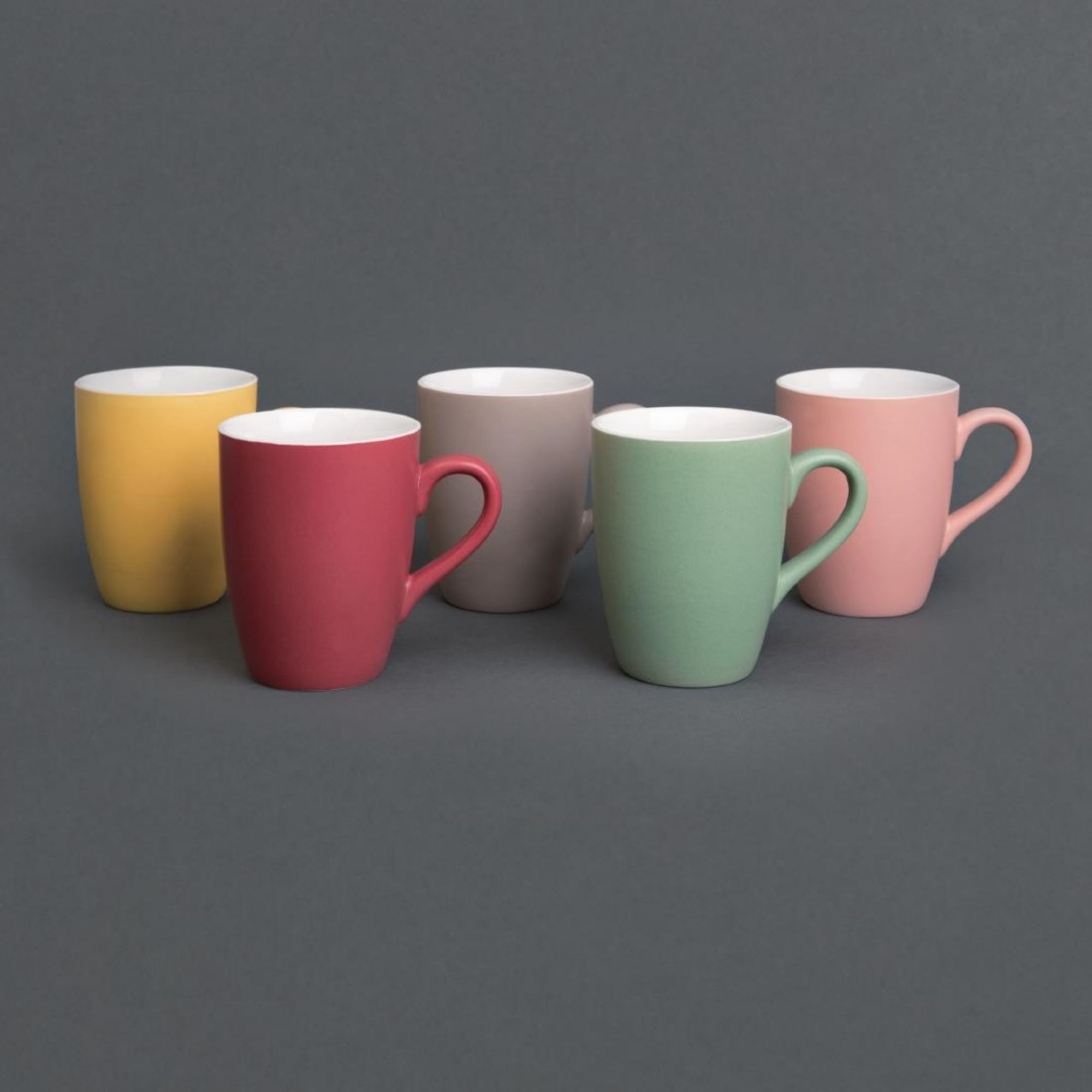 Picture of Olympia Matt Pastel Mug Grey 340ml (Pack of 6)