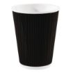 Picture of Fiesta Recyclable Coffee Cups Ripple Wall Black 340ml / 12oz (Pack of 500) - CM544