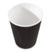 Picture of Fiesta Recyclable Coffee Cups Ripple Wall Black 340ml / 12oz (Pack of 500) - CM544