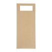 Picture of Europochette Brown Cutlery Pouch with White Napkin (Pack of 500) - CK235