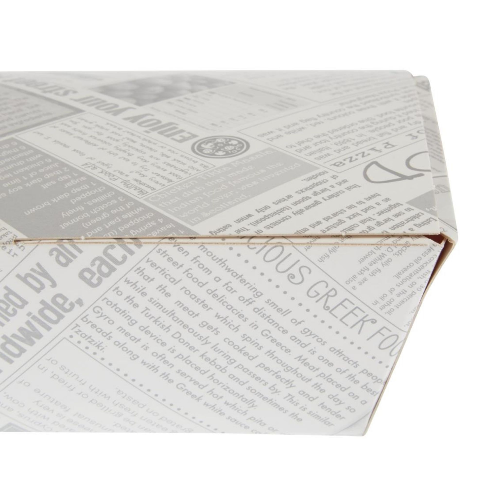 Picture of Colpac Compostable Food Boxes Newspaper Print 250mm (Pack of 150)