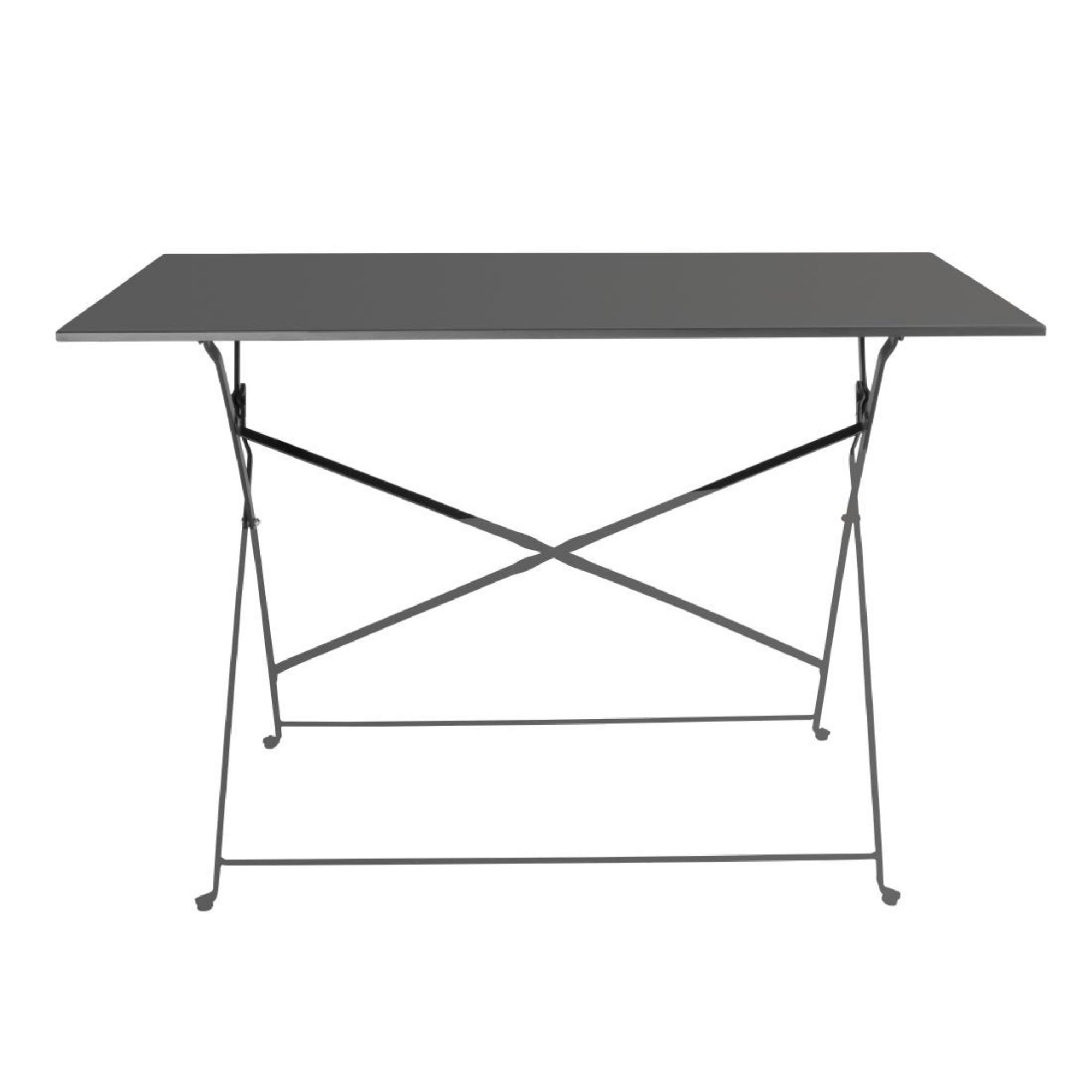 Picture of Bolero Pavement Style Folding Table Black 1100mm x 700mm