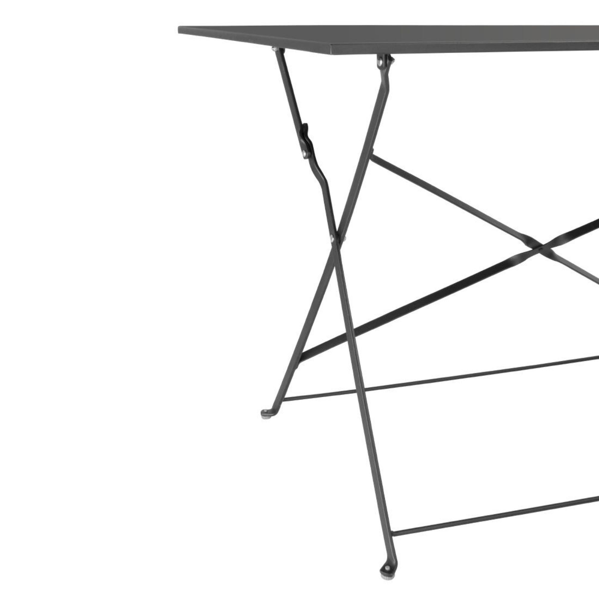 Picture of Bolero Pavement Style Folding Table Black 1100mm x 700mm