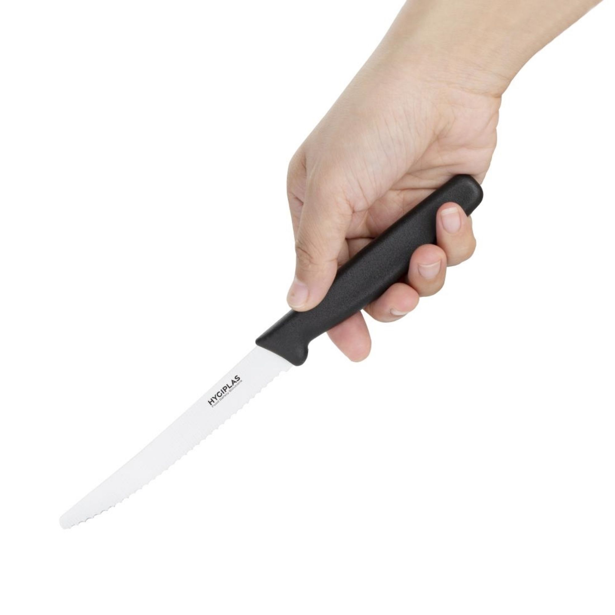 Picture of Hygiplas Serrated Tomato Knife Black 10.5cm