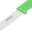 Picture of Hygiplas Serrated Tomato Knife Green 10.5cm - CF898