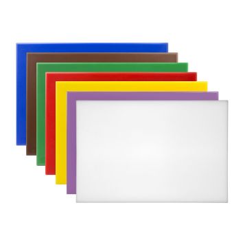 Picture of Hygiplas High Density Antibacterial Chopping Board Set 450x305x10mm (Pack of 7)