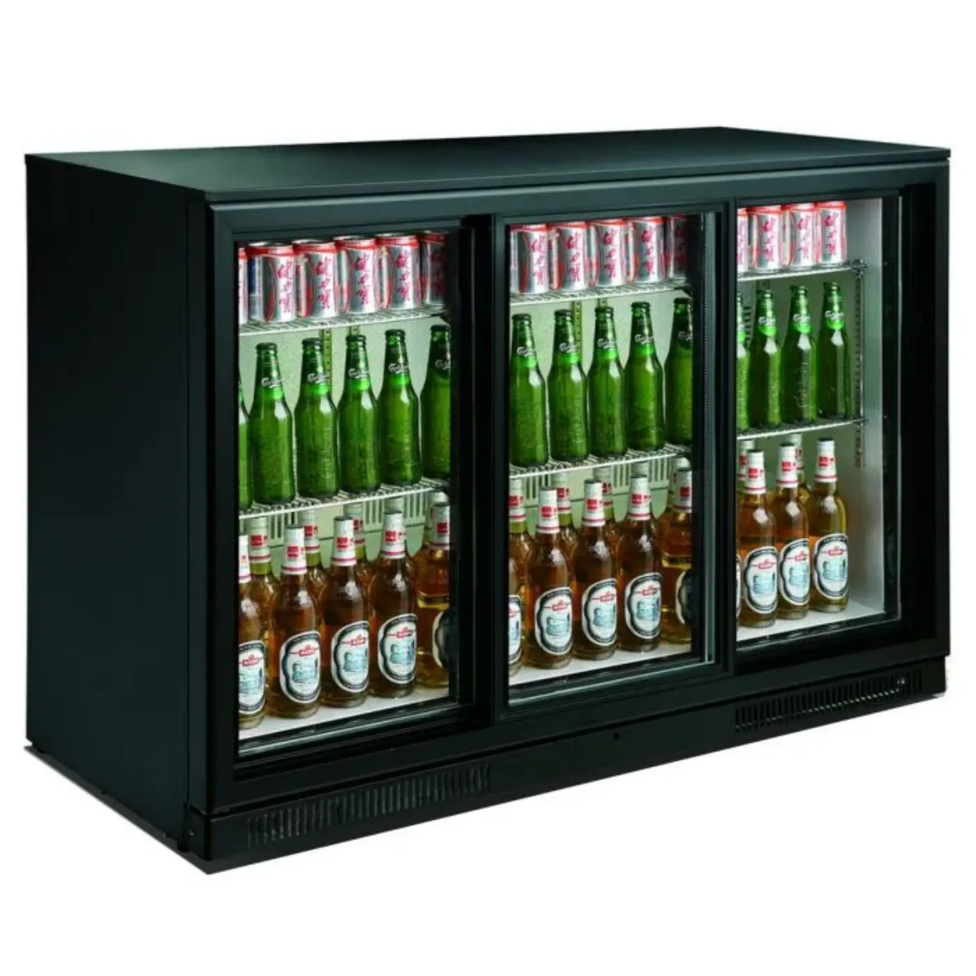 Picture of CombiSteel Backbar Cooler Black 3 Sliding Glass Doors - 7455.1320