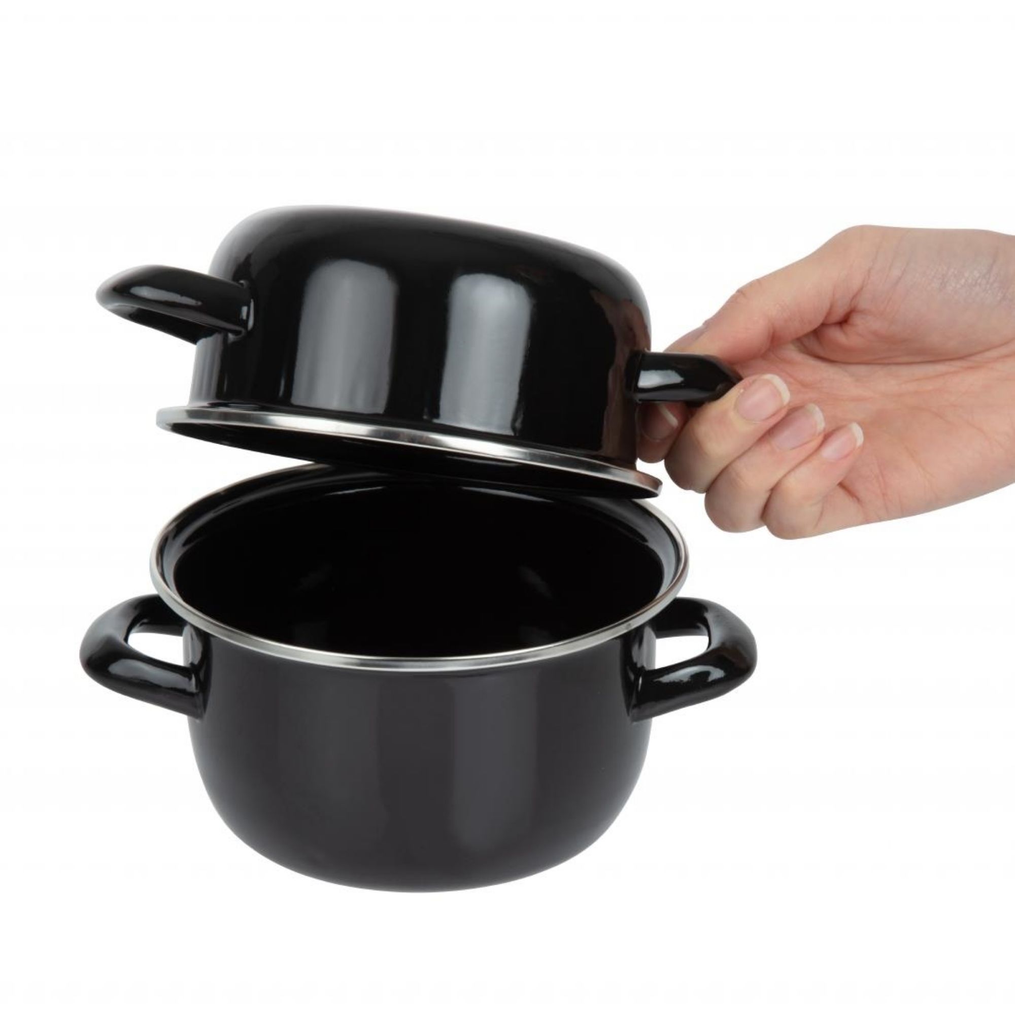 Picture of Olympia Mussel Pot Enamel Small