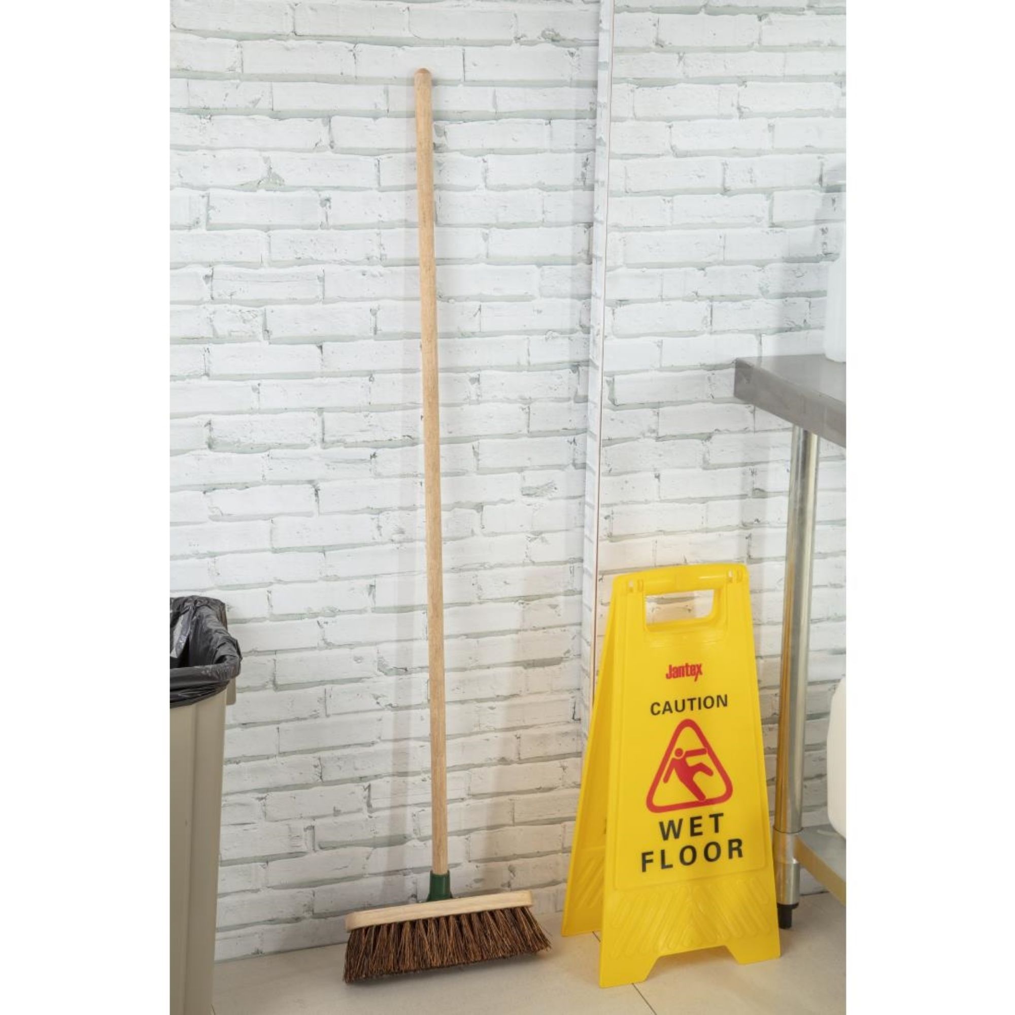 Picture of Jantex Wooden Broom Head Stiff Bassine 12in