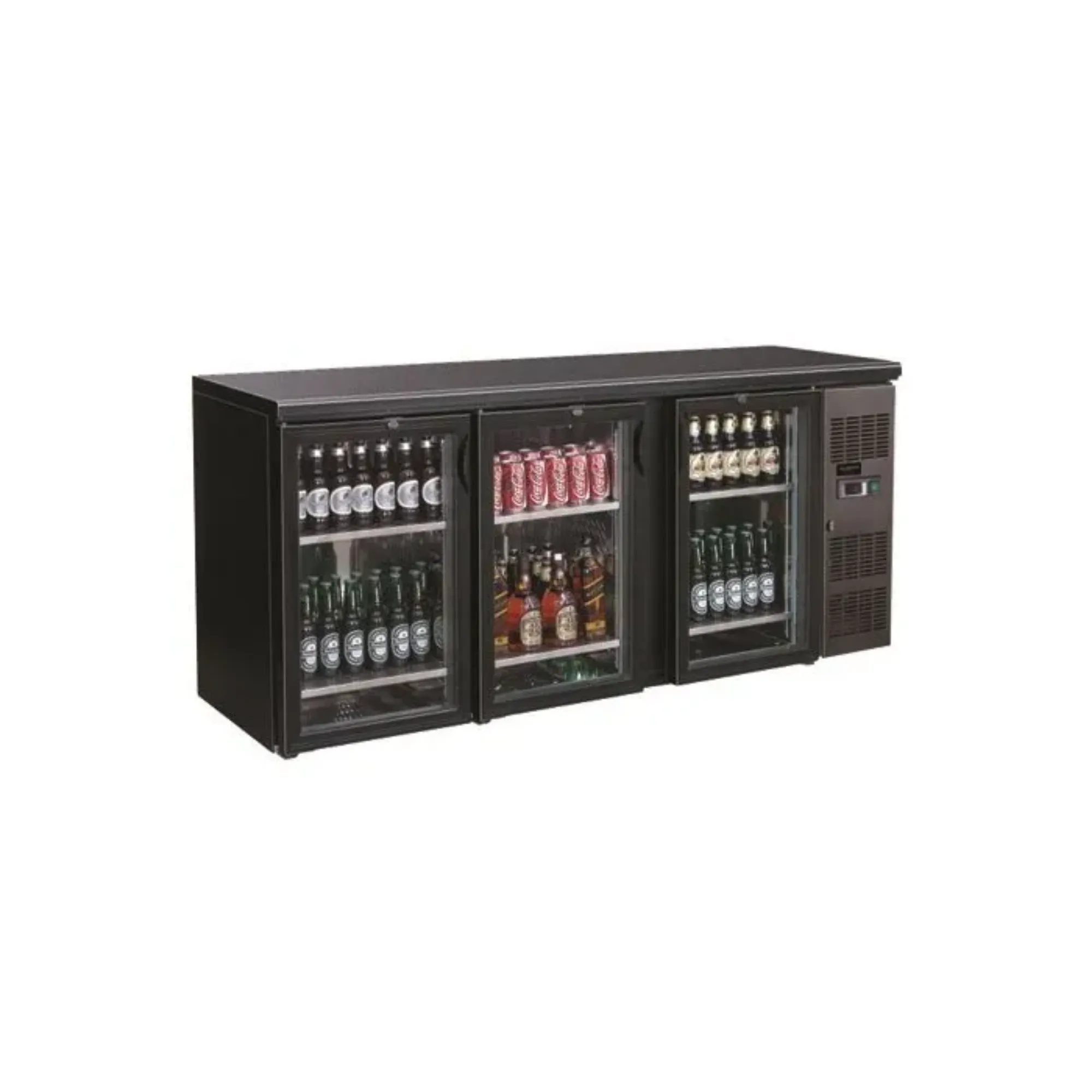 Picture of CombiSteel Backbar Cooler Black 3 Glass Doors Side Motor - 7450.0340