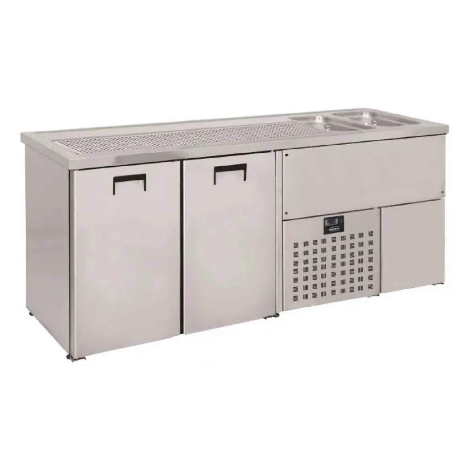 Picture of CombiSteel Beer Counter 2 Doors 2 Sinks Right Motor - 7489.5320