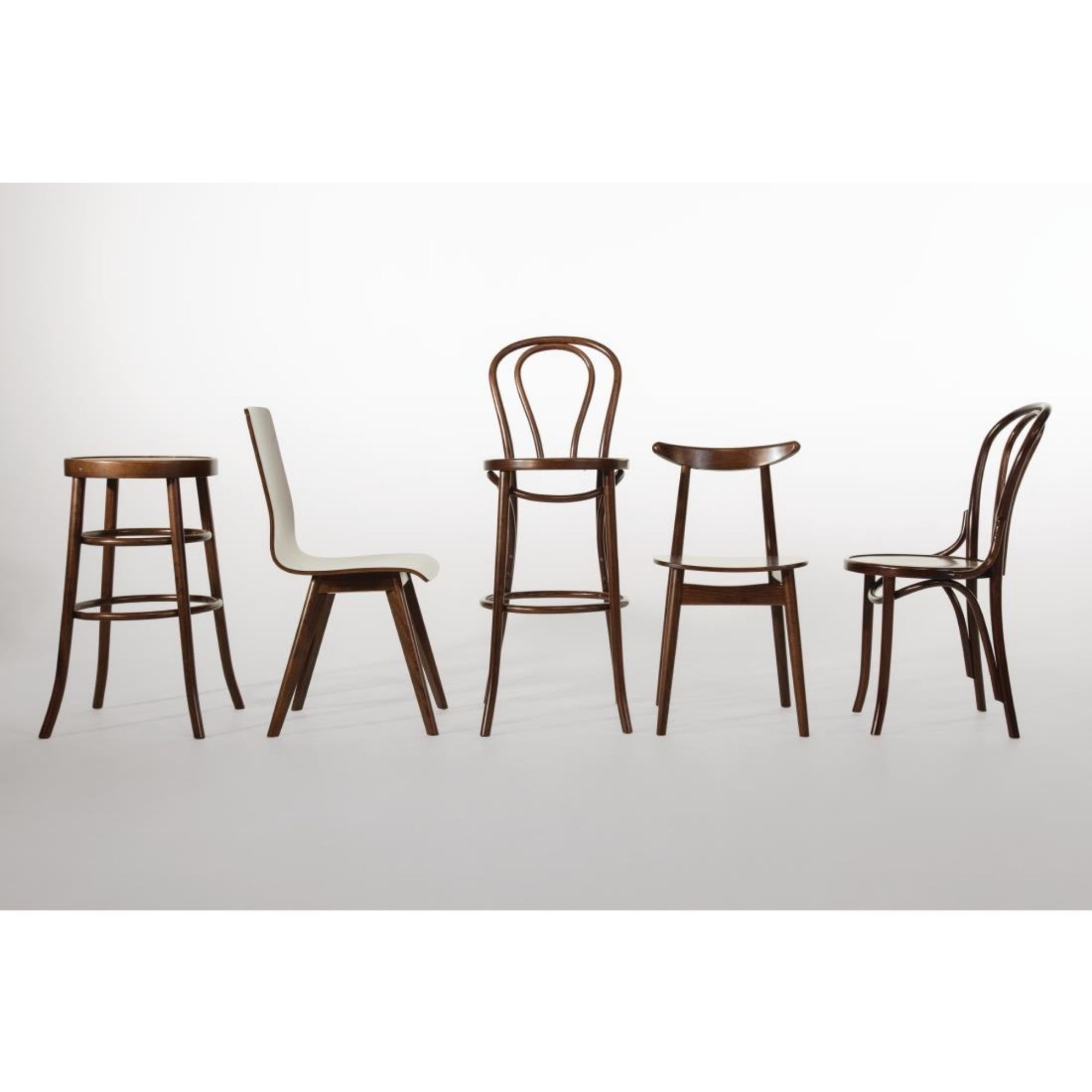 Picture of Fameg Bentwood Bistro Side Chairs Walnut Finish (Pack of 2)