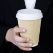 Picture of Fiesta Recyclable Coffee Cup Lids White 340ml / 12oz and 455ml / 16oz (50 Pack) - CE264