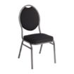 Picture of Bolero Oval Back Banquet Chairs Grey & Black (Pack of 4) - CE142