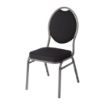 Picture of Bolero Oval Back Banquet Chairs Grey & Black (Pack of 4) - CE142