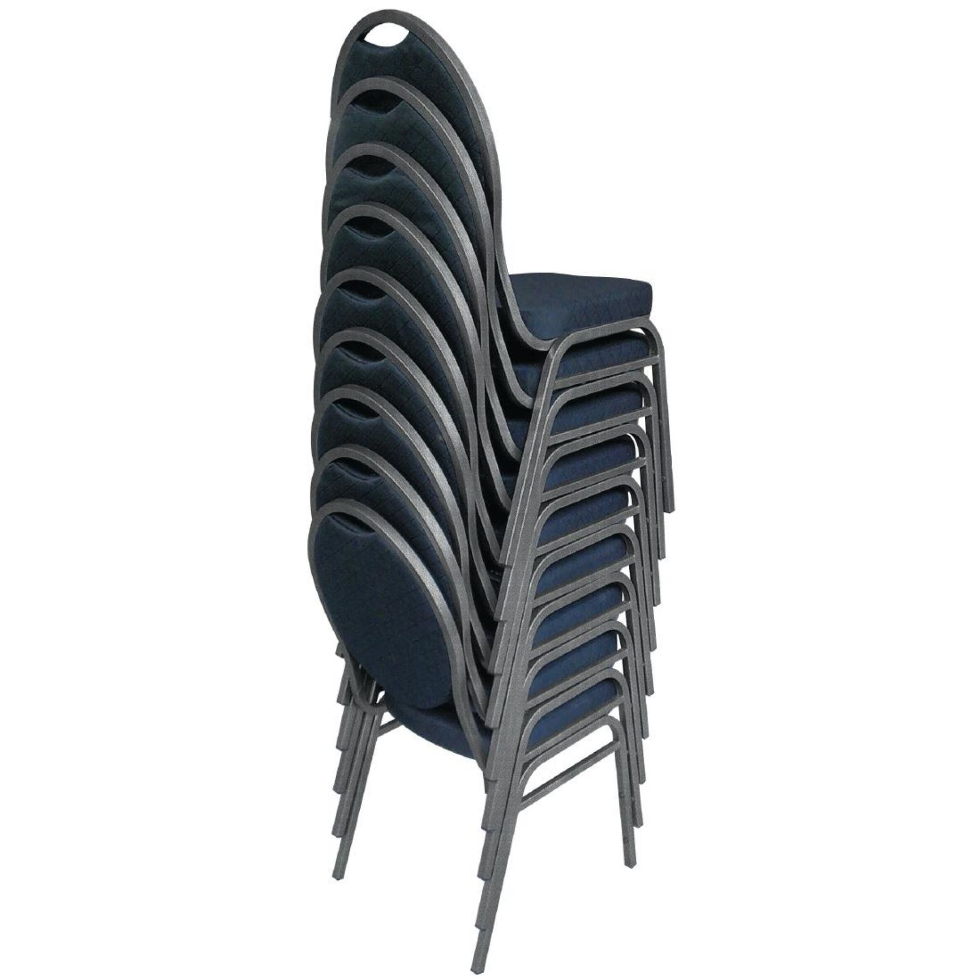Picture of Bolero Oval Back Banquet Chairs Grey & Black (Pack of 4)