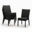 Picture of Bolero PE Wicker Side Chairs Charcoal (Pack of 4) - CF159
