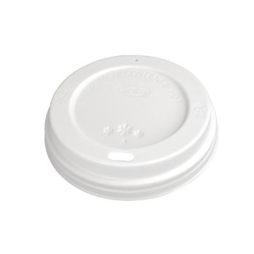 Picture of Fiesta Recyclable Coffee Cup Lids White 340ml / 12oz & 455ml / 16oz (1000 Pack)
