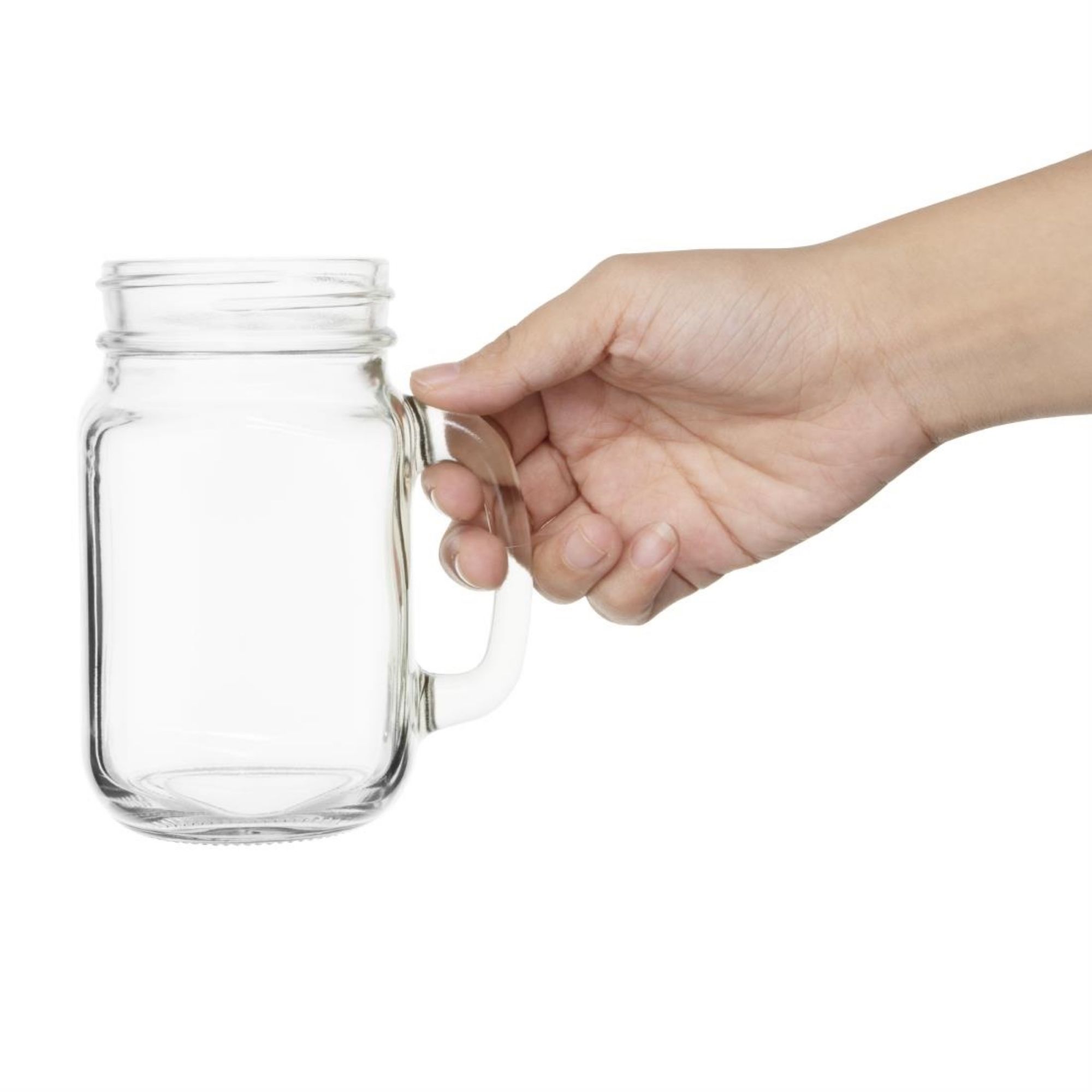 Picture of Olympia Handled Jam Jar Glasses 450ml (Pack of 12)