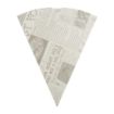 Picture of Colpac Biodegradable Newspaper Print Paper Chip Cones 183mm (1000 pack) - CE230