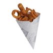 Picture of Colpac Biodegradable Newspaper Print Paper Chip Cones 183mm (1000 pack) - CE230
