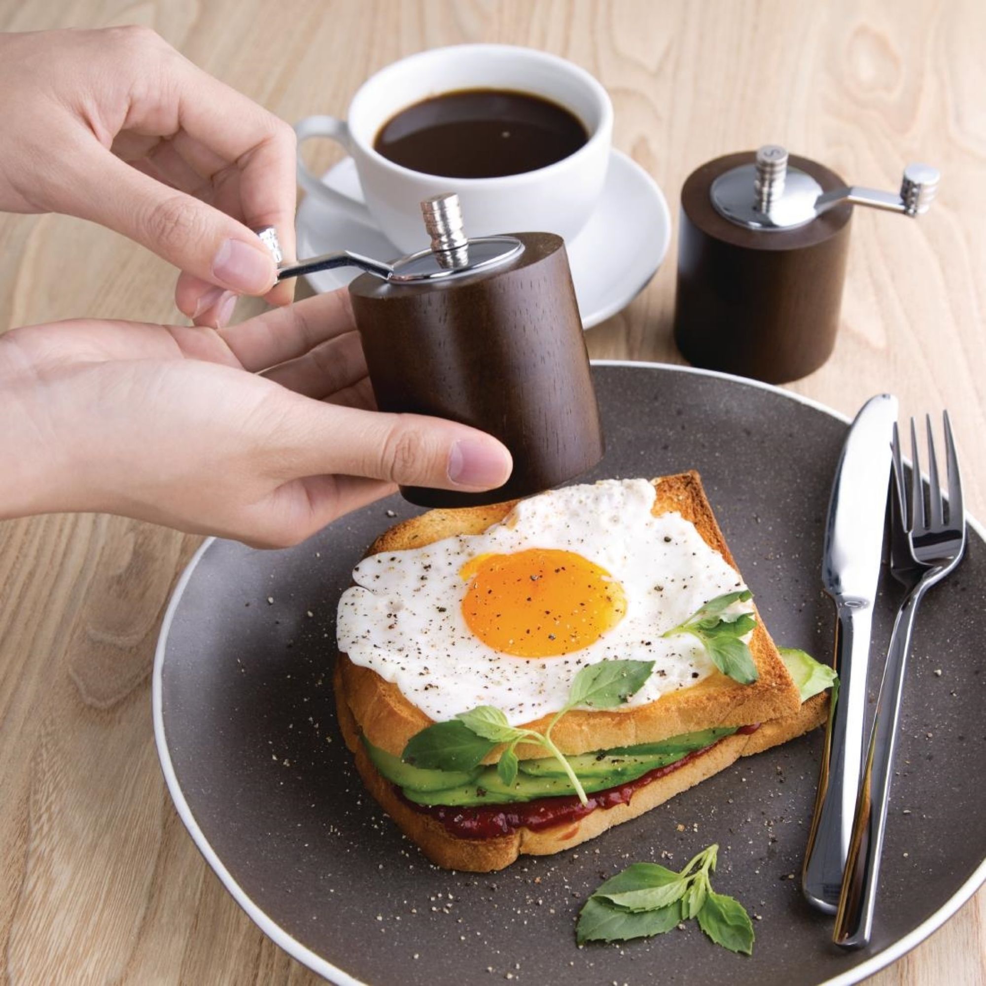 Picture of Olympia Dark Wood Salt and Pepper Mill Grinder Set