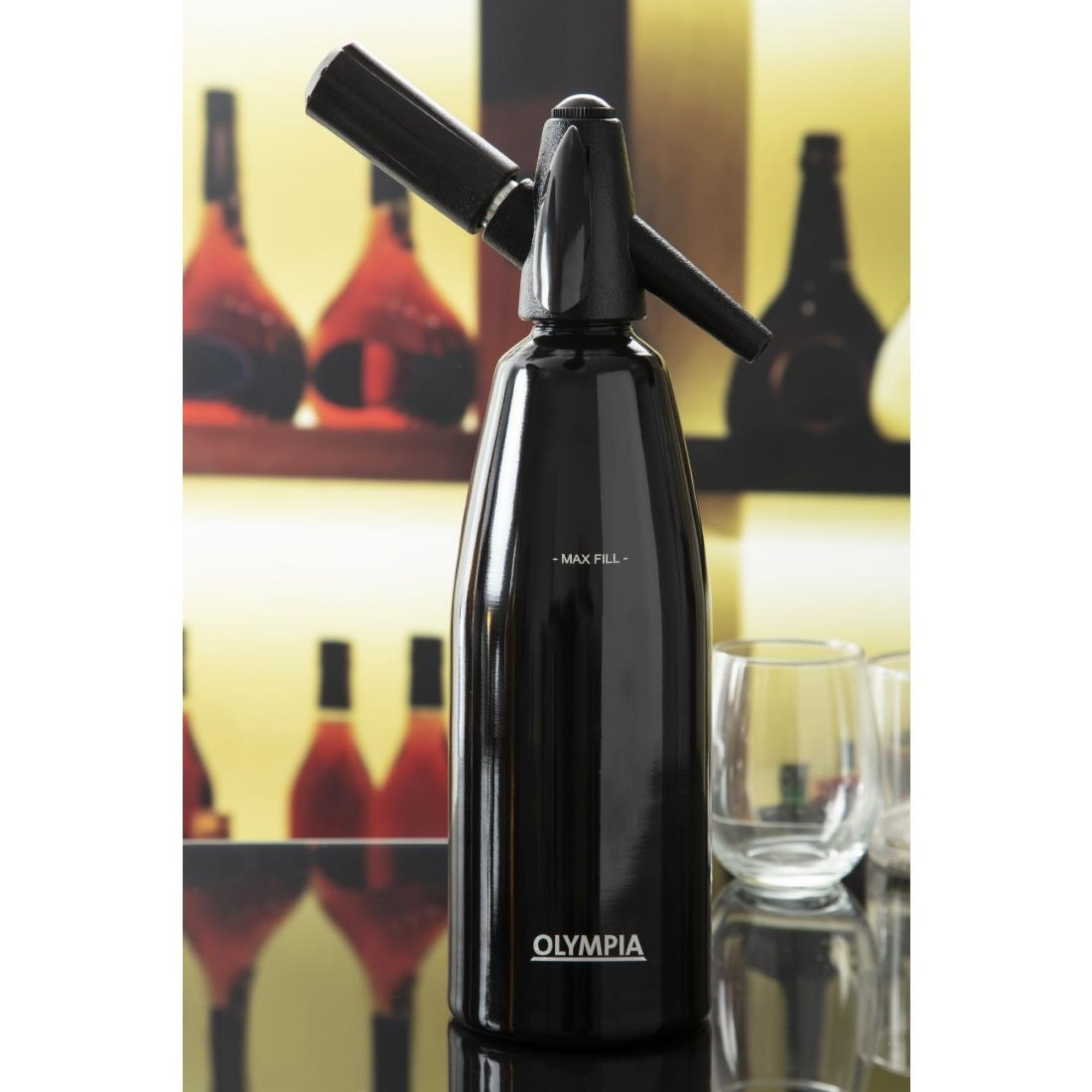 Picture of Olympia Soda Siphon Black 1Ltr