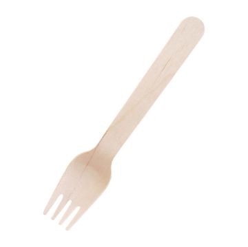 Picture of Fiesta Compostable Disposable Wooden Forks (Pack of 100)