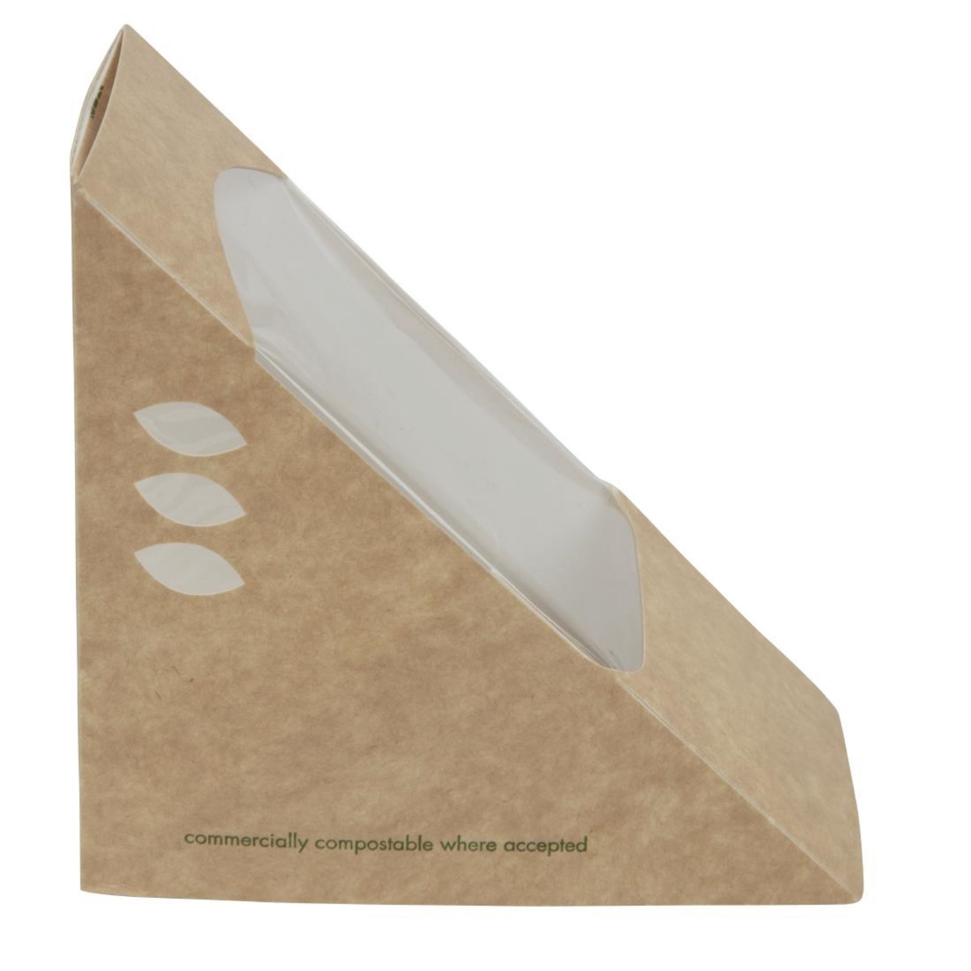Picture of Vegware Compostable Kraft Sandwich Wedges 65mm (Pack of 500)
