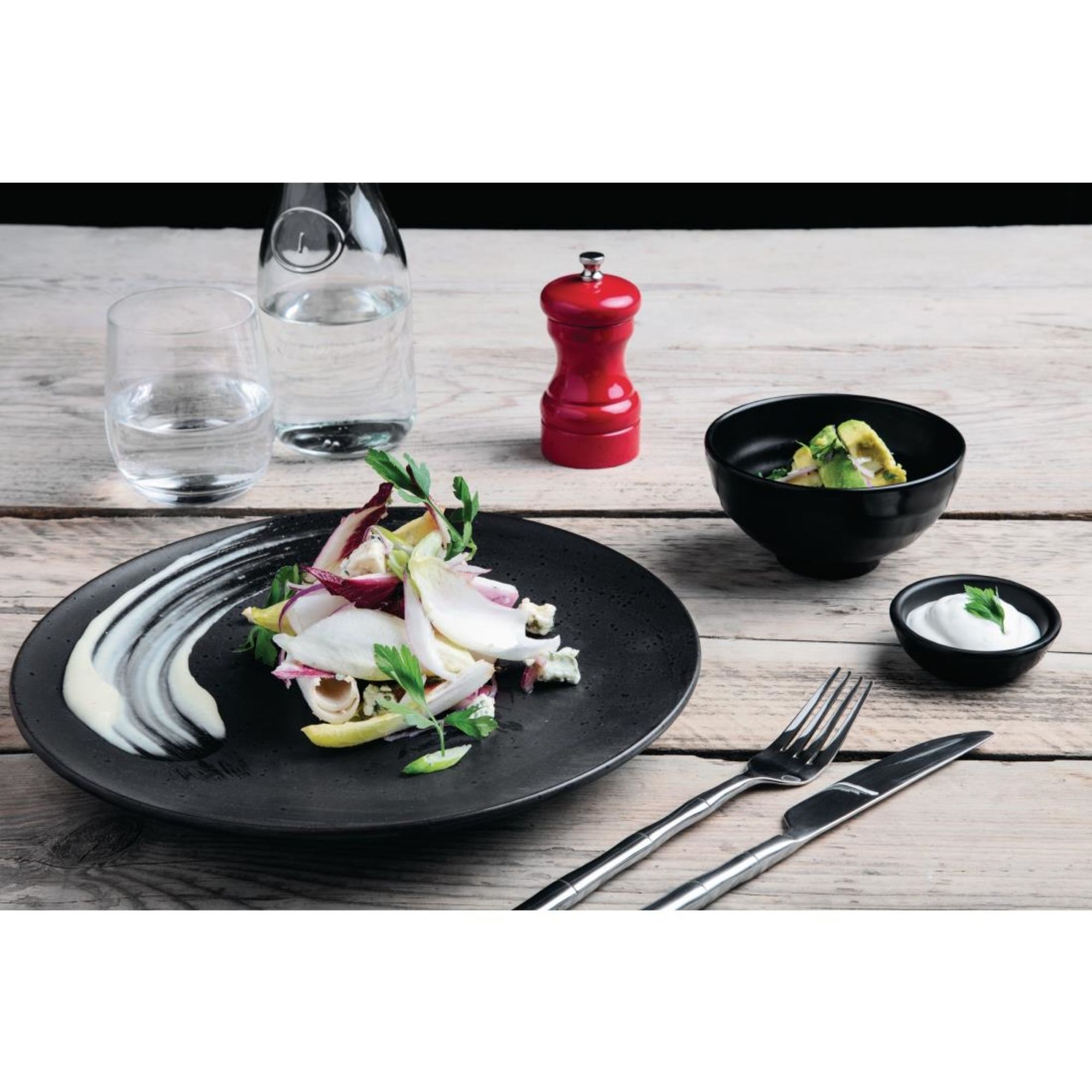 Picture of Olympia Fusion Round Black Coupe Plate 270mm (4 Pack)