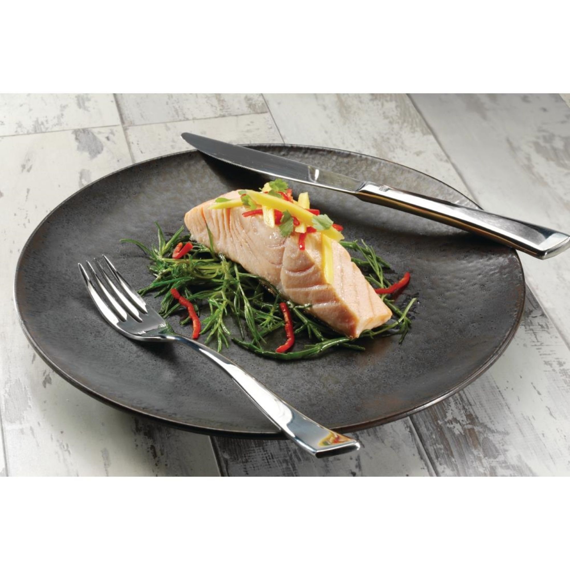 Picture of Olympia Fusion Round Black Coupe Plate 270mm (4 Pack)