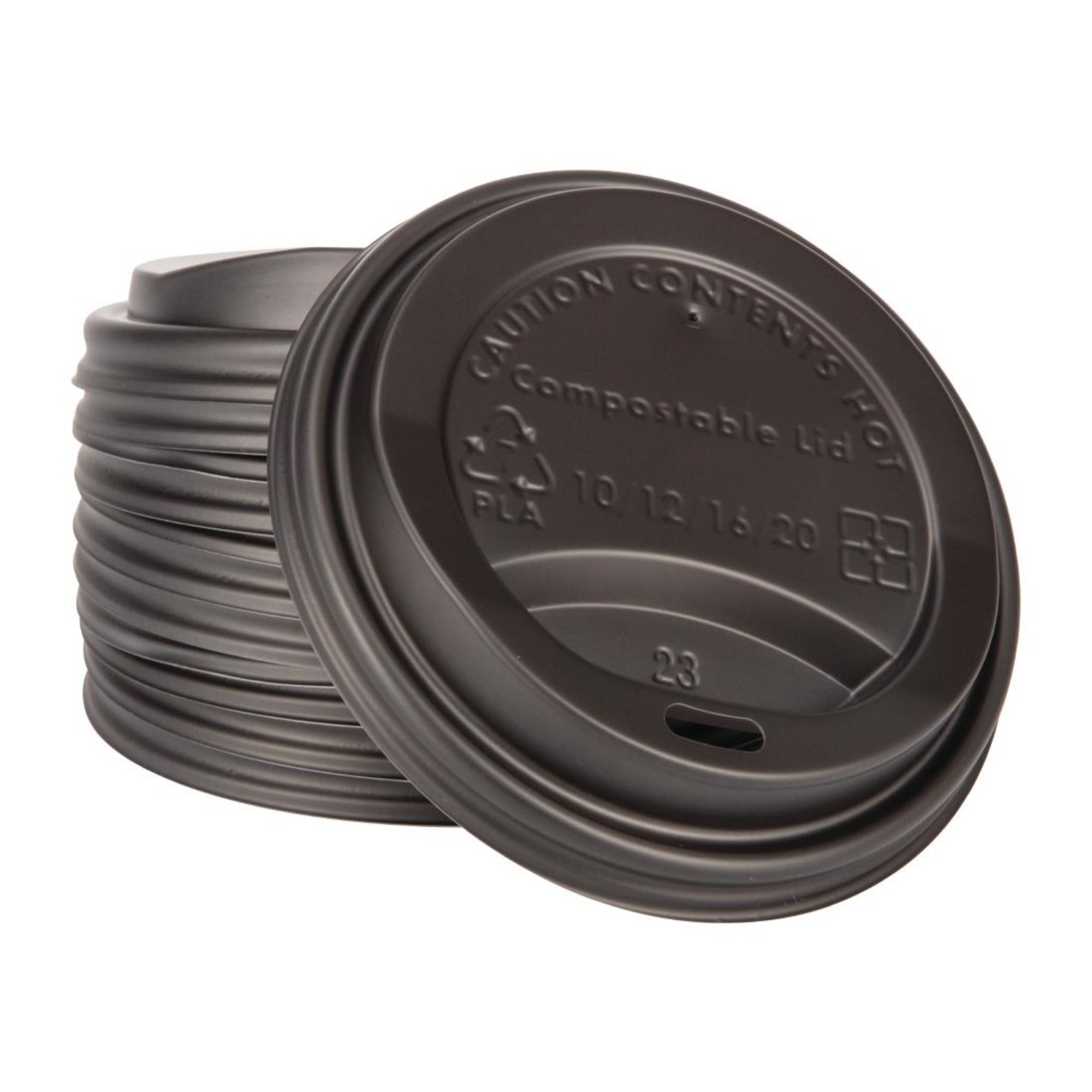 Picture of Fiesta Compostable Coffee Cup Lids 340ml / 12oz (Pack of 1000)