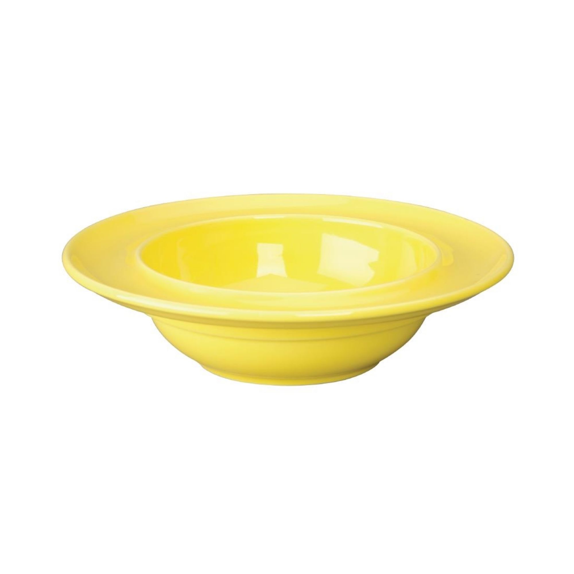 Picture of Olympia Heritage Raised Rim Bowls Yellow 205mm (Pack of 4)