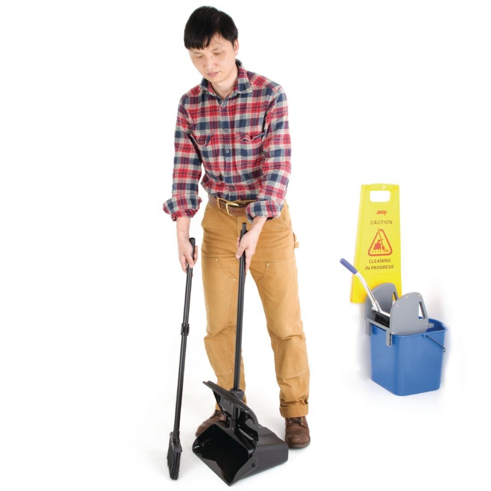 Picture of Jantex Lobby Dustpan and Broom Set