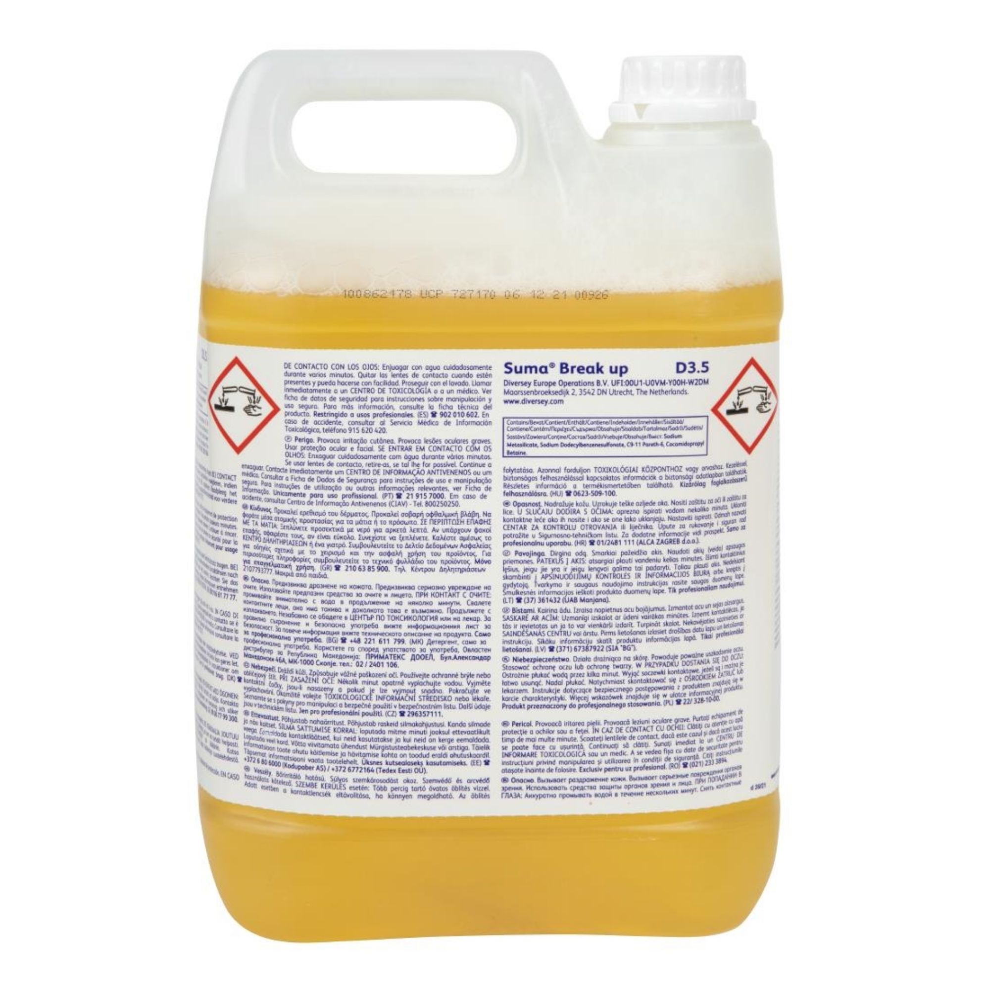 Picture of Suma Break Up D3.5 Heavy-Duty Kitchen Degreaser Concentrate 5Ltr (Pack of 2)